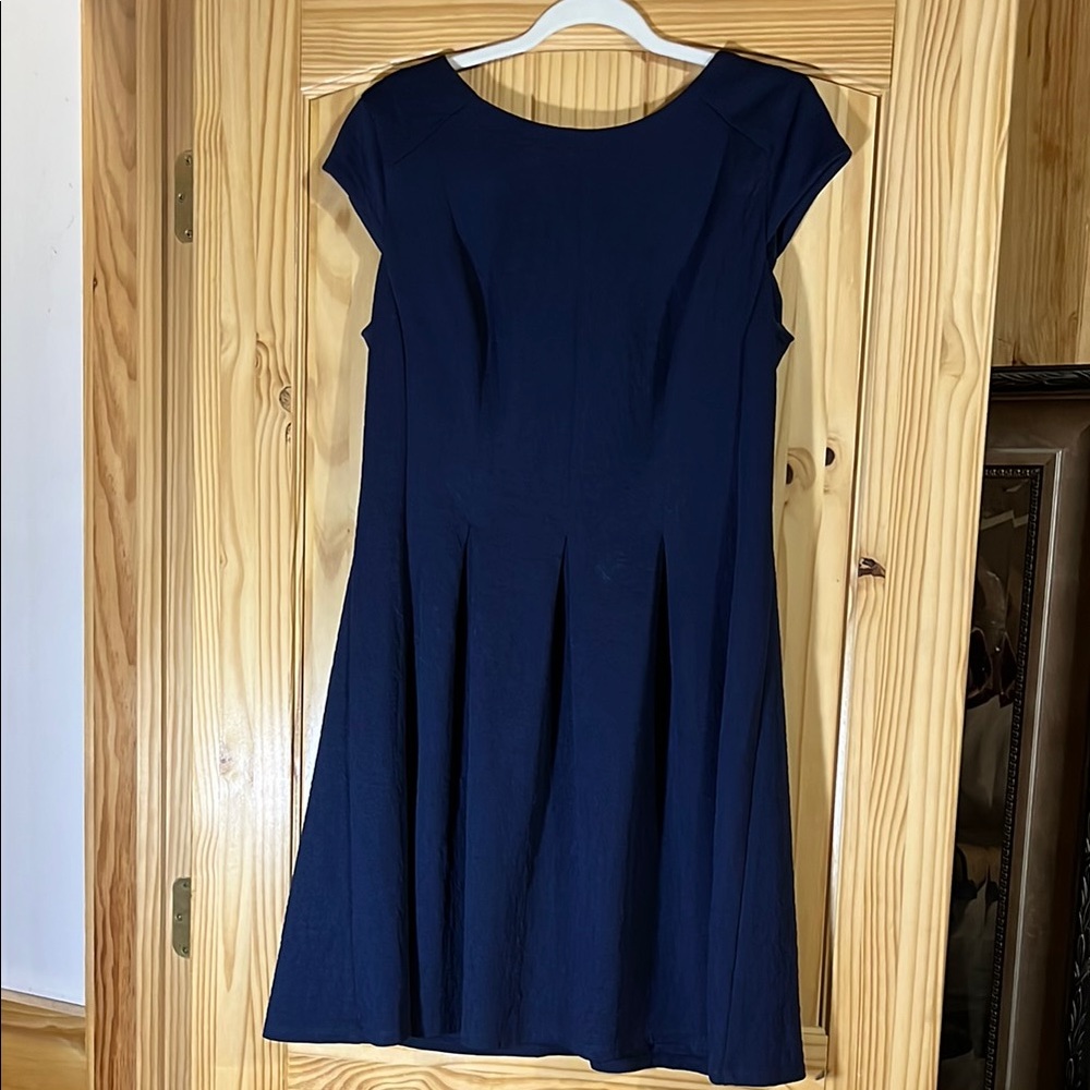 AB Studio Navy Midi Dress